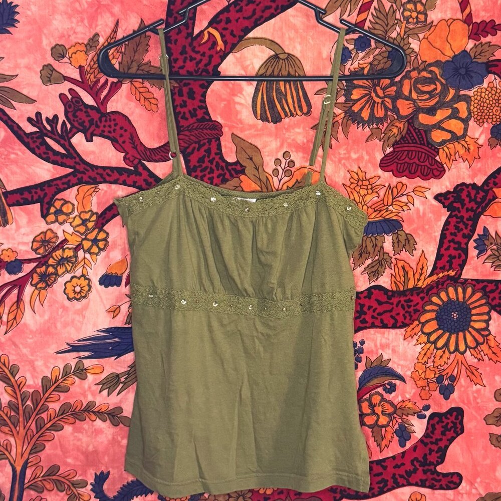 Vintage Decorated Spaghetti Strap Tank